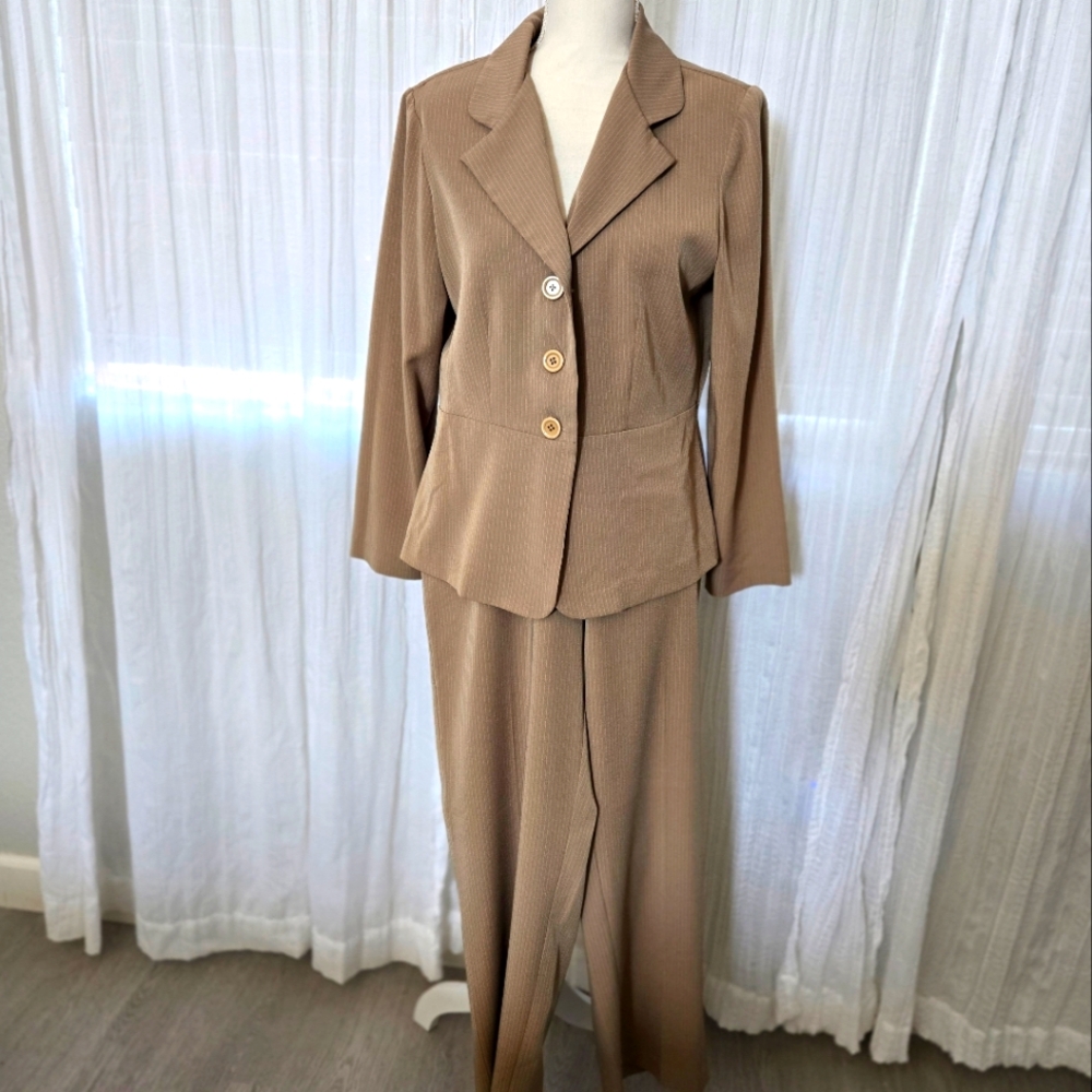 Courtenay Chic Tan Blazer and Pants Set